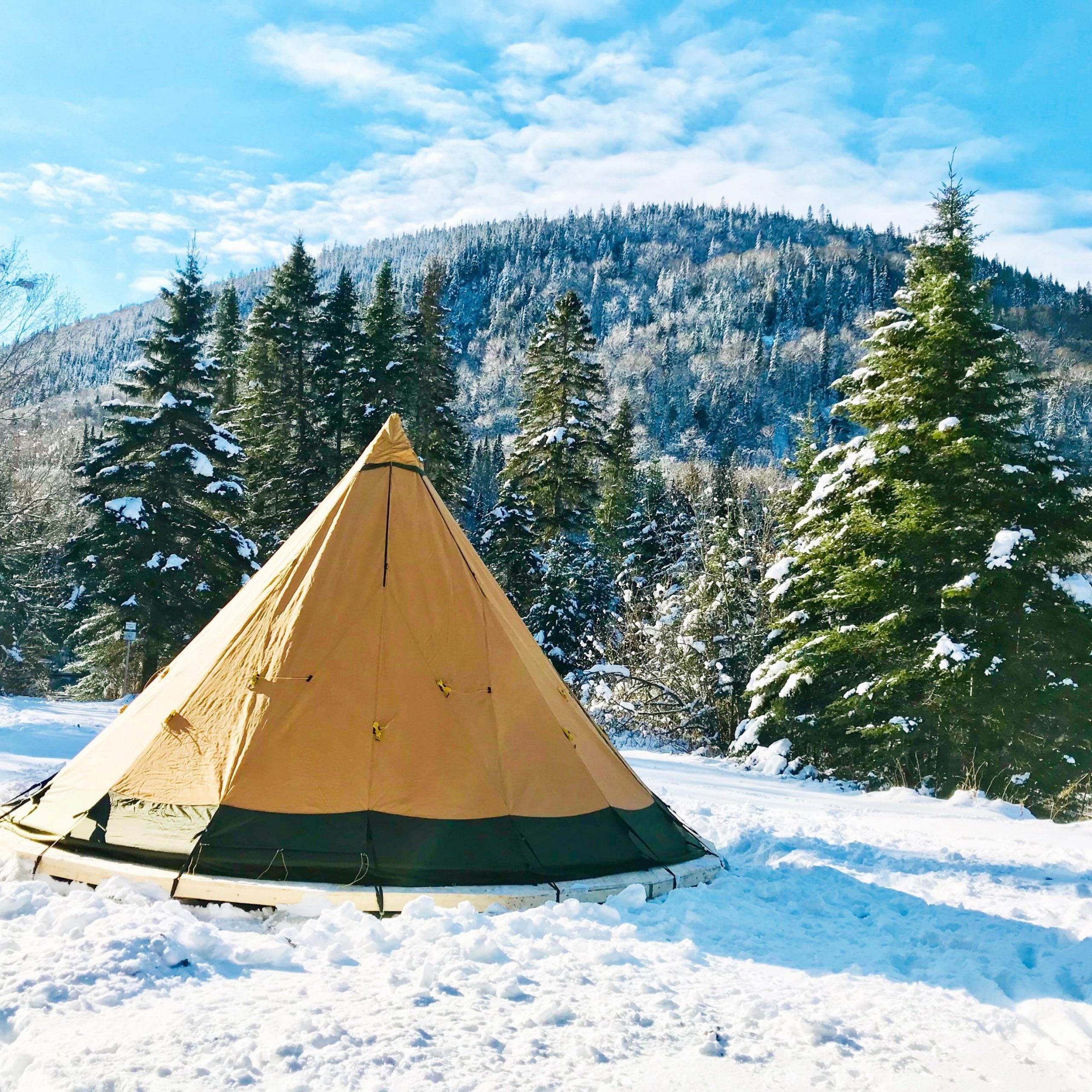 Camping d'hiver au parc national de la Jacques-Cartier